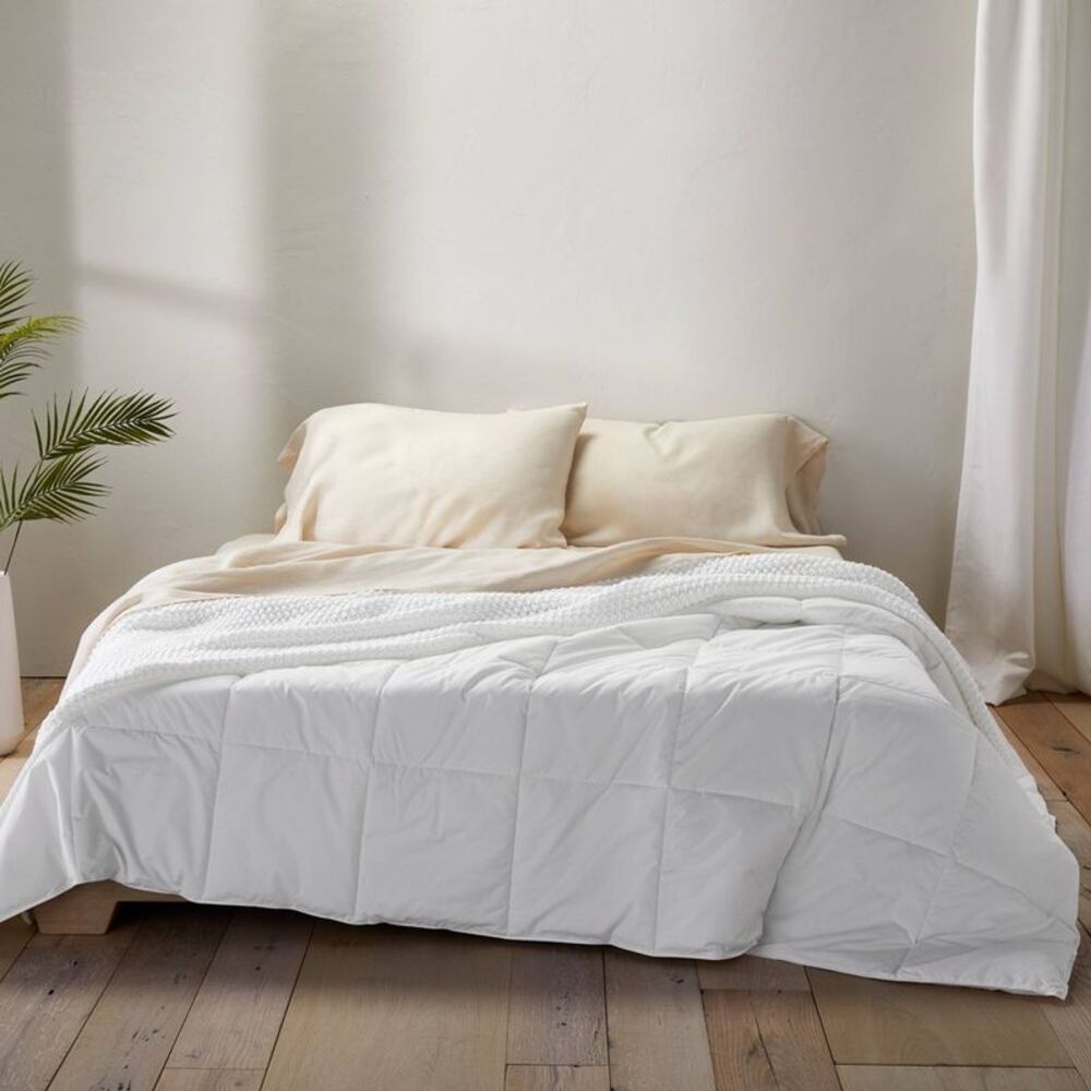 Casaluna - Chunky Knit Throw Bed Blanket 92x108 Midw White - Picture 2 of 4